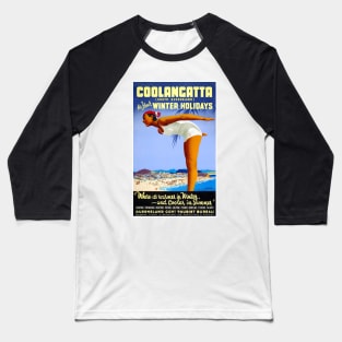 Vintage Travel Poster Coolangatta Australia Baseball T-Shirt